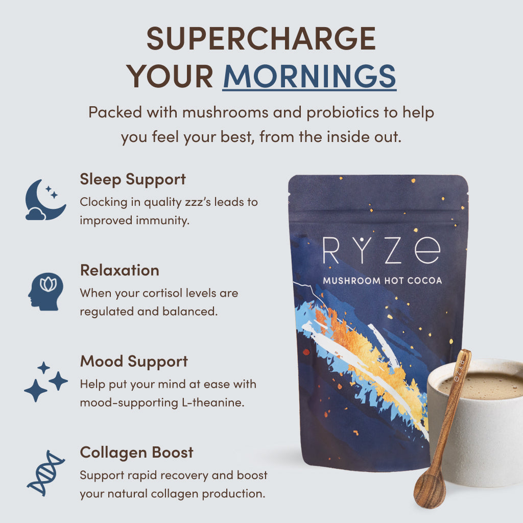 RYZE Nighttime Mushroom Cocoa Starter Bag J1