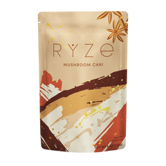 RYZE Mushroom Chai — Organic Instant Chai with Reishi & Organic Black Tea, 20 Servings W8