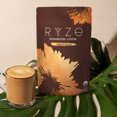 RYZE Mushroom Coffee — Organic Instant Coffee with Cordyceps & Reishi, 30 Servings V6