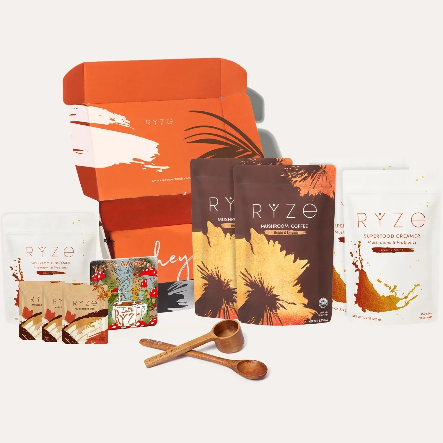 RYZE Lovers Gift Set: 2 Coffees + 2 Creamers R3