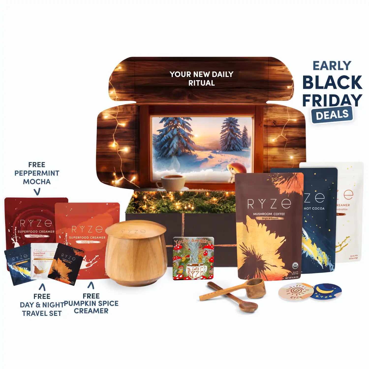 RYZE Ritual Set: Cocoa + Coffee E8