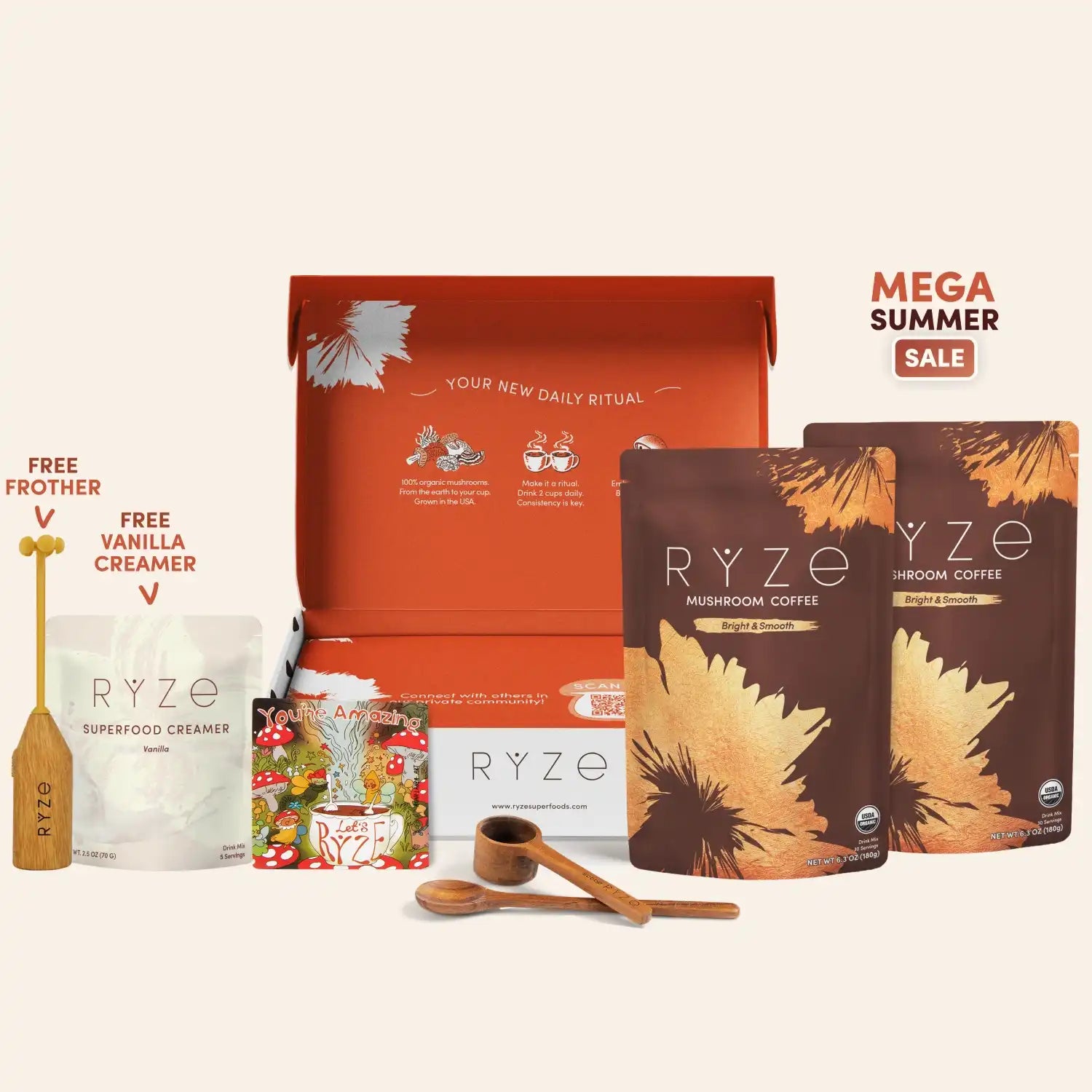 Mushroom Coffee Starter Kit (60 servings) F8