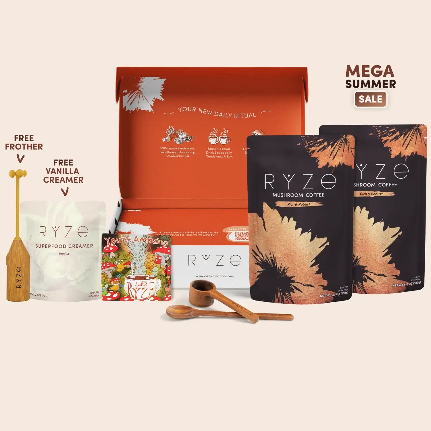 Mushroom Coffee Dark Roast Starter Kit (60 servings) F2