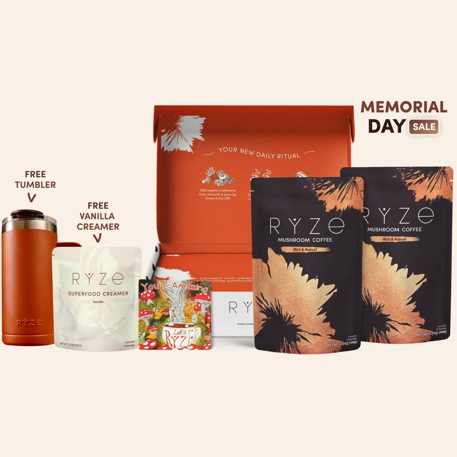 Mushroom Coffee Dark Roast Starter Kit 60 Serving K0