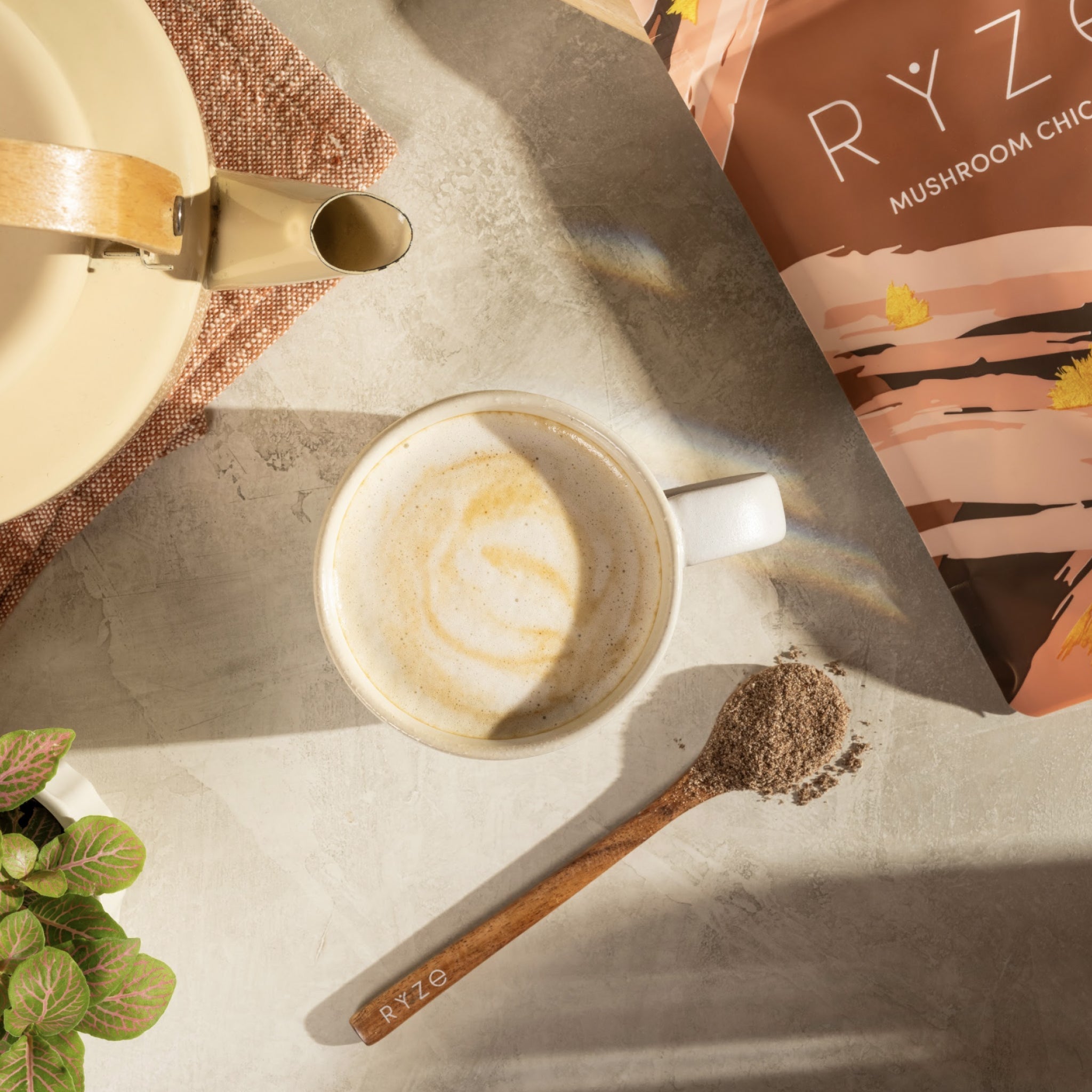 RYZE Mushroom Chicory — Organic Instant Chicory with Shitake & Lions mane, 30 Servings M4