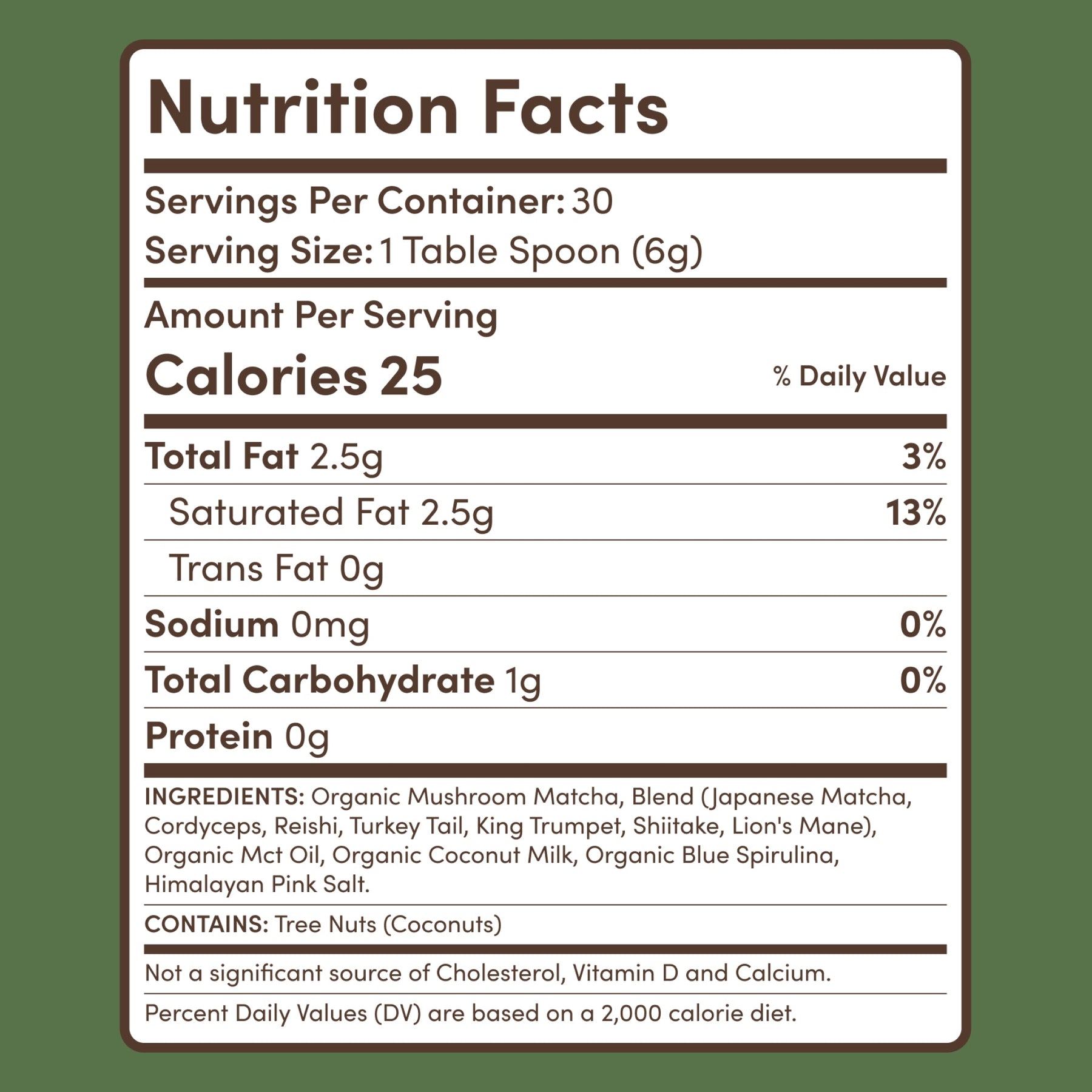 RYZE Mushroom Matcha — Organic Instant Matcha Latte with Lion's Mane & King Trumpet, 30 Servings F1