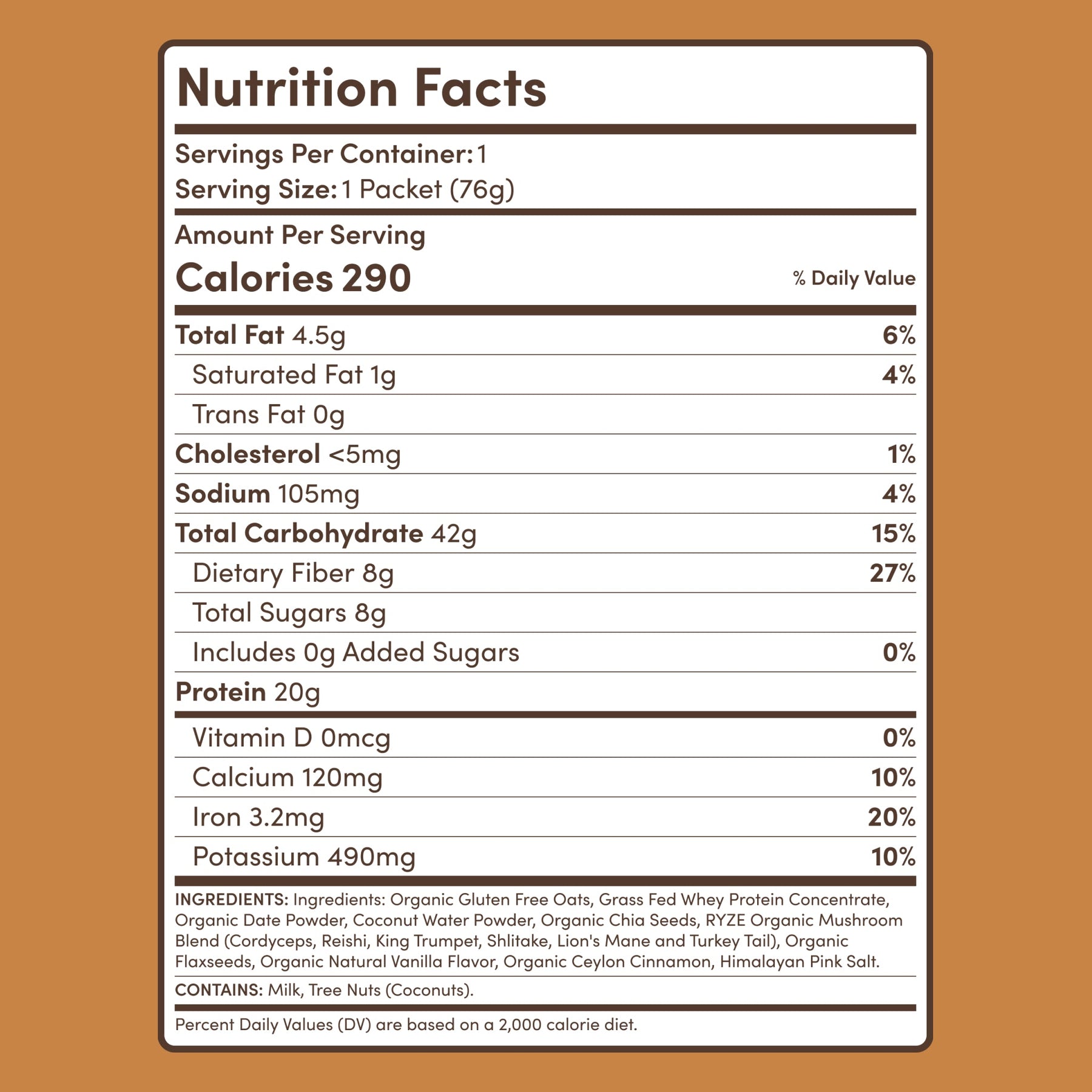 Mushroom Overnight Oats (14 Servings) N7