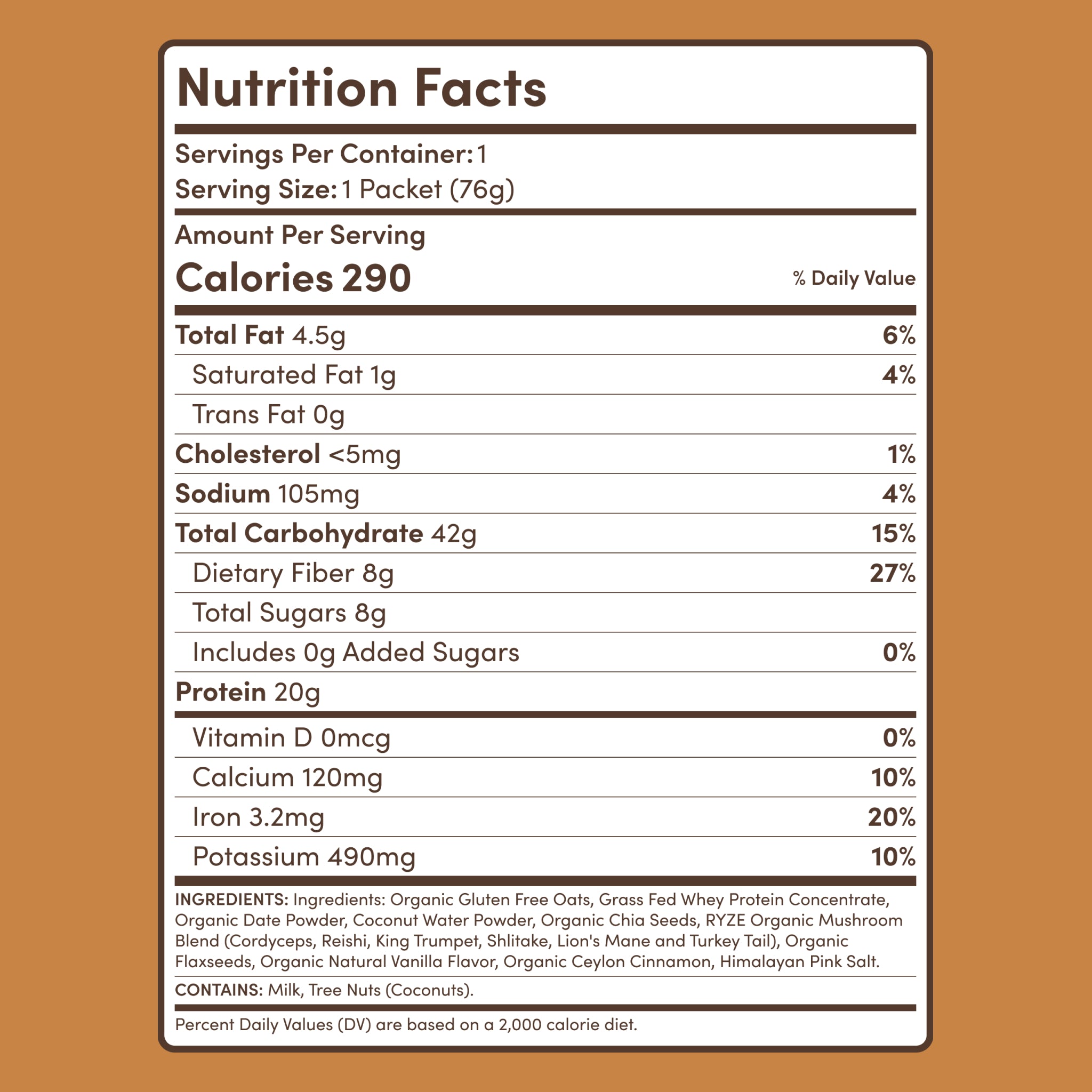 Mushroom Overnight Oats (14 Servings) N7