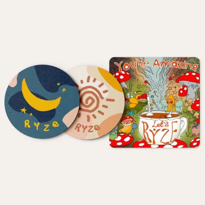Coasters + Mushroom Magnet E0