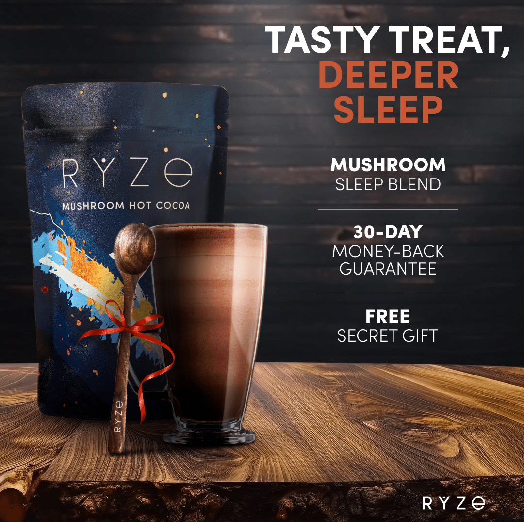 RYZE Hot Cocoa - with 6 Sleep Superfoods to Help Fall Asleep and Stay Asleep K1
