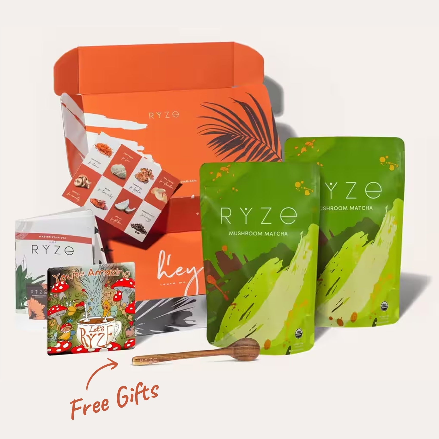 RYZE Organic Mushroom Matcha Starter Kit (60 servings) N3